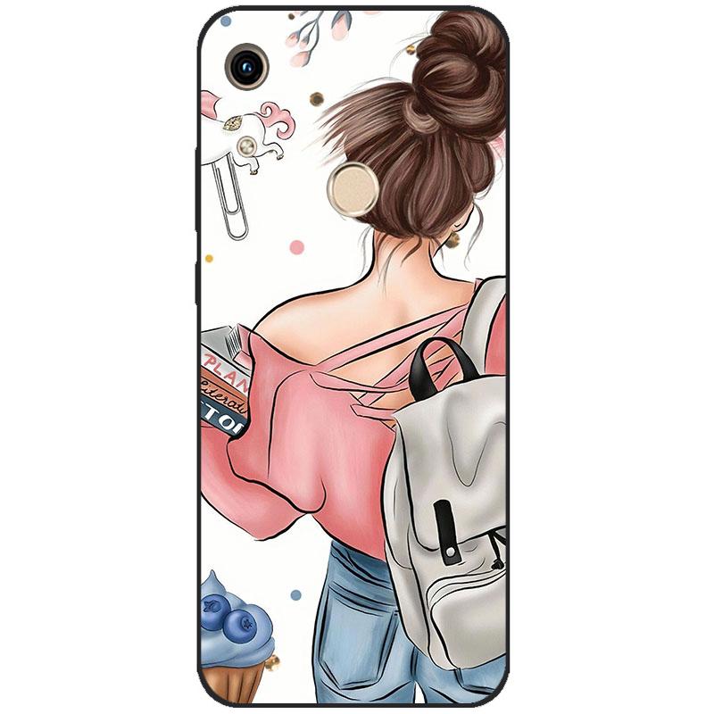 For Honor 8A Case huawei honor 8A prime cover Silicone TPU back Cover On Huawei Honor 8A JAT-LX1 Honor 8A prime JAT-L41 flower