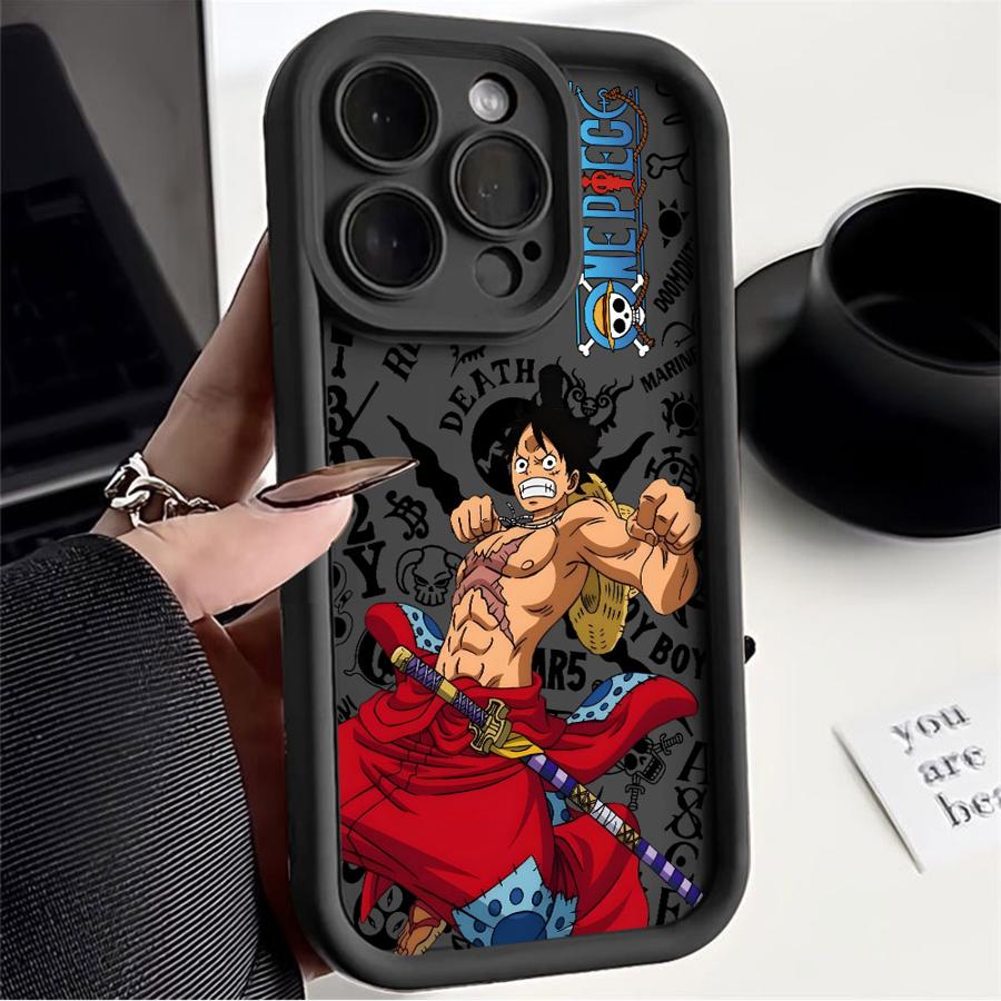 One Piece Cool Luffy And Zoro Soft Shell Phone Case for iPhone 16e 15 16 14 Plus XR 13 12 11 Pro Max 17 Air XS Max