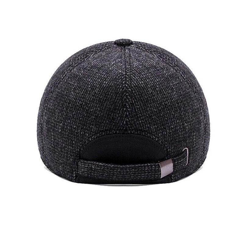 Men Autumn Winter Hat Outdoor Thick Warm Adjustable Earmuffs Baseball Cap