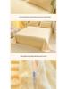 Mother and Baby Rabbit Velvet 4-Piece Set: Coral Fleece Duvet Cover, Solid Color Fitted Sheet, Milk Velvet 3-Piece Set for Single/Double Bed.