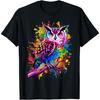 T-shirt Hibou Coloré Aquarelle Homme Femme