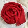 Hangzhou Silk Scarf for Women Versatile Mulberry Silk Scarf for Summer Sun Protection Beach Towel Solid Color Mother Long Shawl