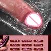 Teleskopischer 27 cm langer realistischer Dildo Vibrator Penis Teleskopischer Schwingender Heizender Silikon Dildo Weiblich Fernbedienung Vibratoren für Unisex Masturbator