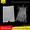 Winter Thick Knitted Cotton Gloves In Transparent Packaging Bag