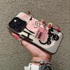 Black Lettering Doodle Heart Pattern Print Phone Case For 16E 17 Pro Max 16 15 14 13 12 11 iPhone 17 Air XS X XR 7 8 Plus Cover