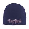 Shiny logo metal outline band name Unisex Women Unisex Knitted Hat Beanie Pullover Cap Winter Thermal Warm Christmas Outdoor Cyclin
