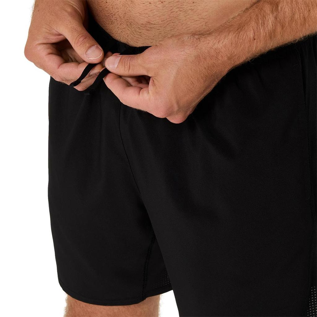 ASICS Running Dry Unisex Size 001 Size S 7-inch Shorts, 2011D301, Adult, (Performance Black),