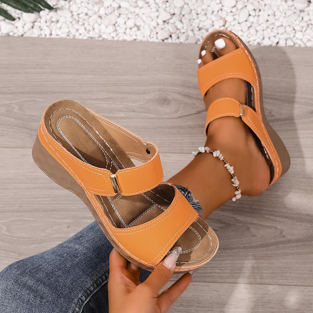 Fashion Summer Woman Slippers Fashion Wedge Women Shoes Open Toe Slip On Sandals Casual Lightweight Slippers Female Slides Women