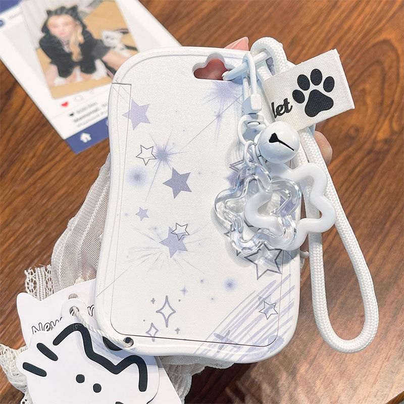 New New Student School Card Protective Cover With Star Pendant Keychain Photo Card Display Backpack Small Pendant ID Card Holder