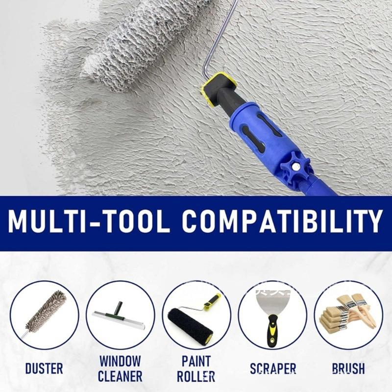 Multiple Angle Painting Tool Paint Brush Extender For Wall And Ceiling Extendable Brush Holder Reduces Arm Fatigue
