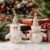 Festive Home Decor Christmas LED Plush Doll Ornaments, Light Up Elk Snowman Santa Claus Room Accent Decoration, Cute Stuffed Toy for Table Holiday