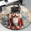 1pc Christmas Nutcracker Chair Mat - Anime Cartoon Design, Non-Slip Carpet for Office Chair, Festive Gift, Seasonal Decor, Living Room, Bedroom, Game