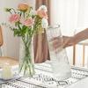 1pc Luxury Transparent Conical Glass Vase for Hydroponic Flowers, Roses, Lilies – Ideal for Living Room Tabletop Decoration