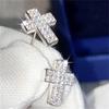 CC Small Cross Stud Earrings Women 925 Silver Needle High Jewelry Ears Brincos Direct Mail CCE670