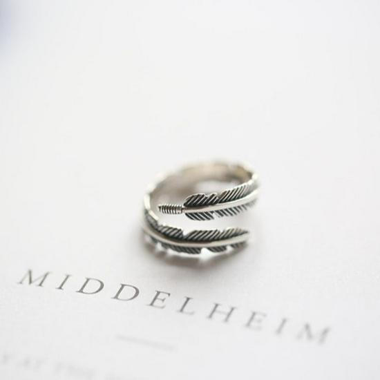 Artistic Korean Style 925 Sterling Silver Adjustable Vintage Ring for Women