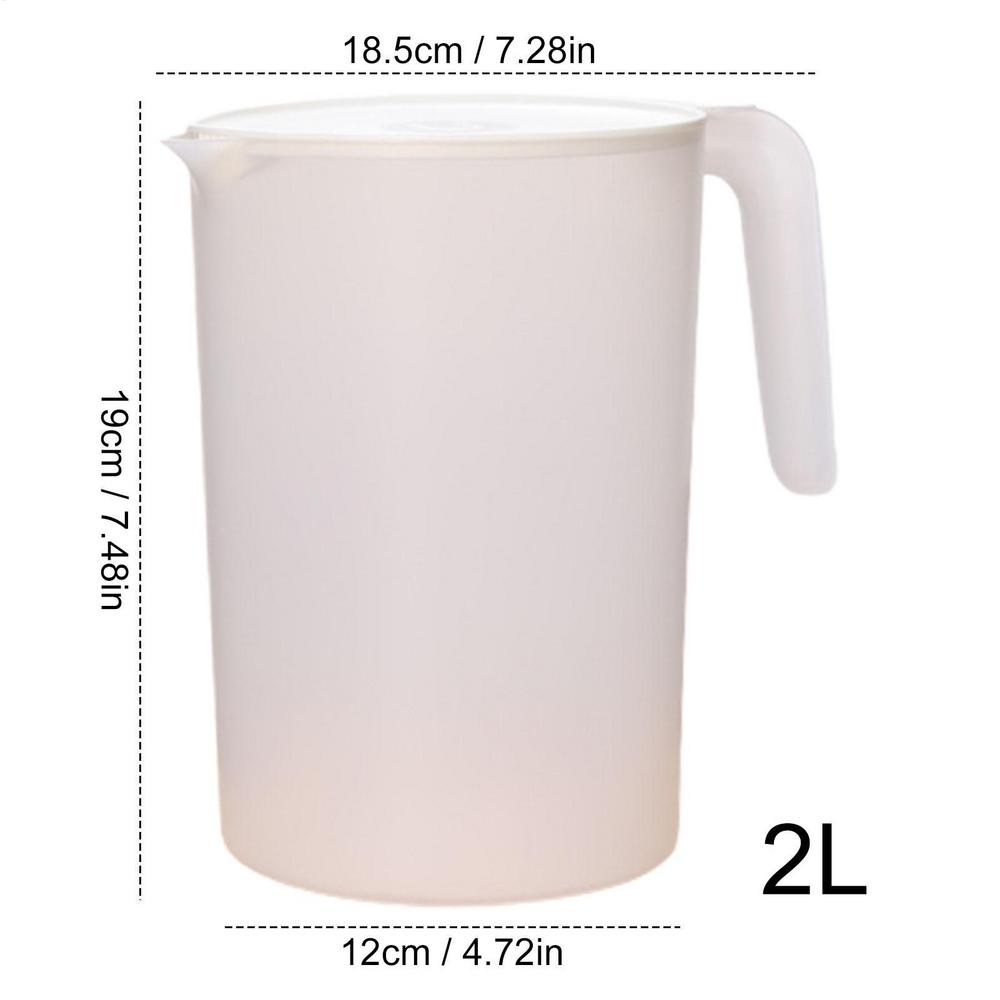 Caraffe d'Acqua Portatili 2L Caraffa Brocca Acqua Resistente al Calore Dispenser Bevande con Manico Contenitore Acqua Fredda Calda per Casa Viaggio
