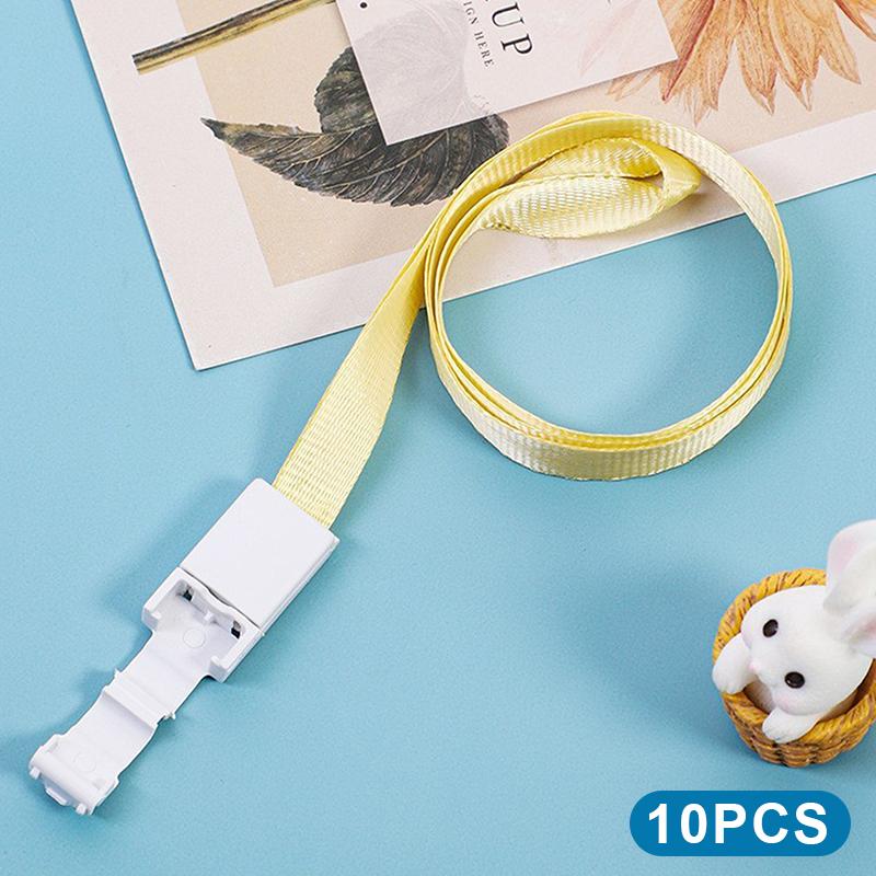 10Pcs New Plastic Card Sleeves With Lanyard Transparent Id Card Protective Cover Student Id Bus Card Holder