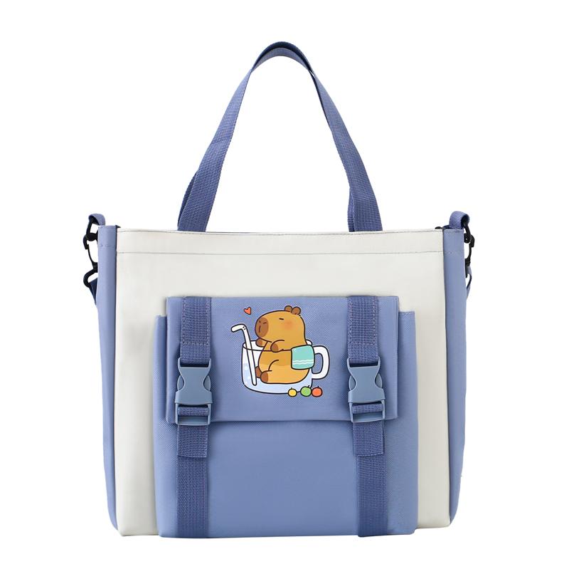 Pięcioczęściowy Zestaw Plecaków Dziewczęcy Plecak Płócienny z Kreskówką Chilren Plecak Szkolny o Dużej Pojemności dla Uczniów Szkoły Podstawowej