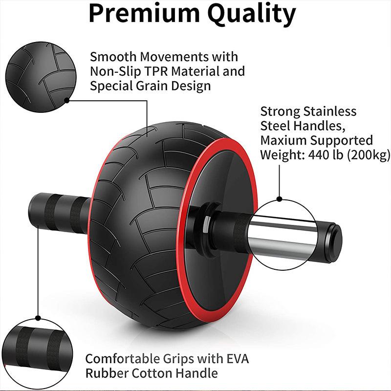 AB Tire Non-Slip Ab Roller Kit - Home Fitness Set for Core and Abdominal Workouts