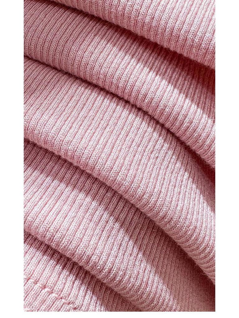 Women's Pink Modal Sleeveless Summer Cardigan - Ice Silk Knitted Shawl for Sun Protection and Air-Conditioned Rooms.