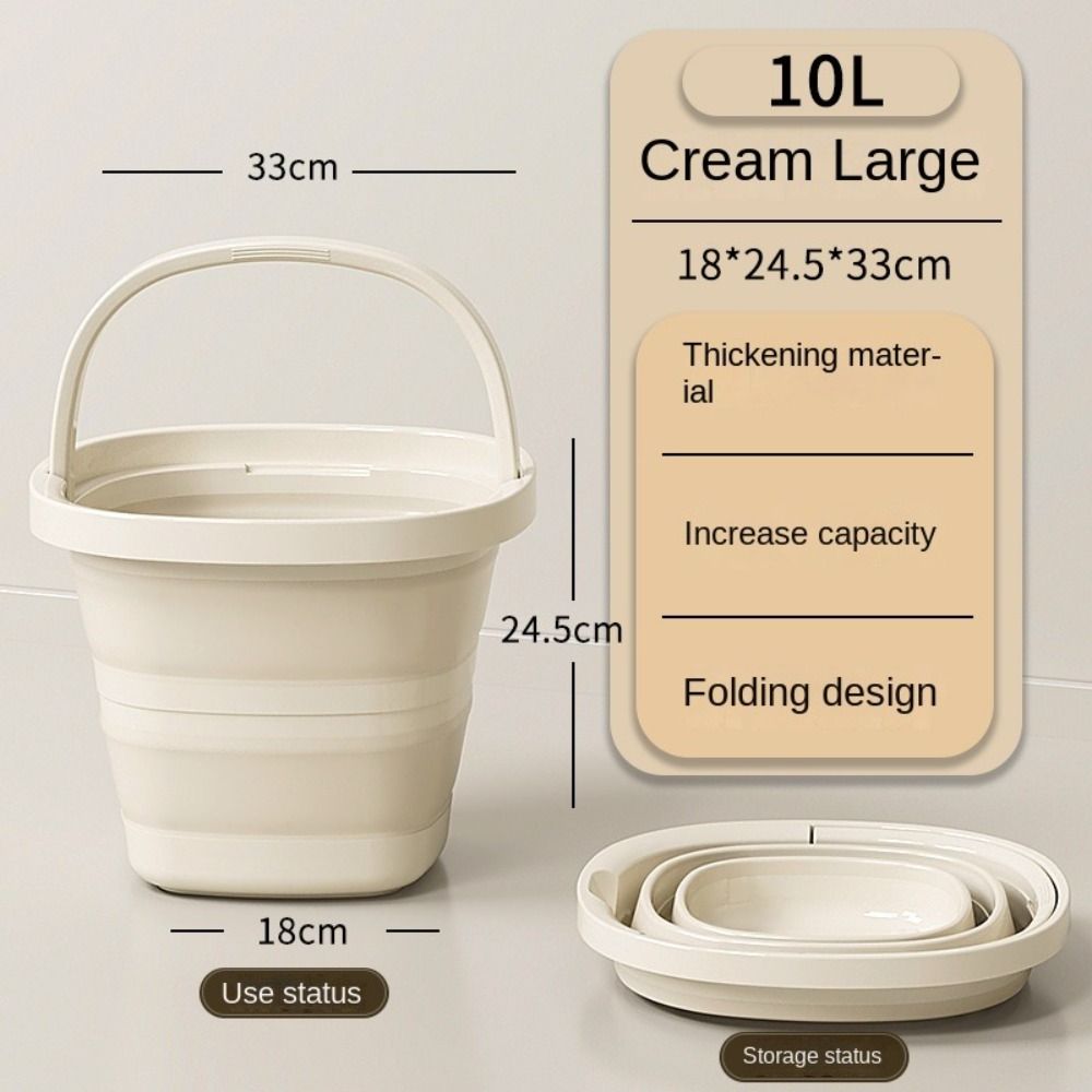 Space-Saving Foot Soaking Bucket Multifunctional Outdoor Fishing Bucket  For Car Wash, Camping