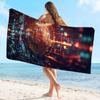 Trends Bitcoin Microfiber Printed Beach Towel Mountain Climbing Yoga Beach Swimming Running Absorbent Soft Towel