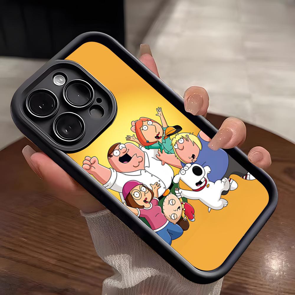 F-Family Funny Guy Phone Case For IPhone 17 Pro Max 15 Pro 16 14 Plus 12 13 Mini 11 Pro Shockproof Soft Cover