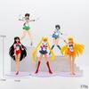 Anime Sailor Moon Action Figure Model Gifts Collectible Figurines for Kids 17cm 5 Pieces In A Set