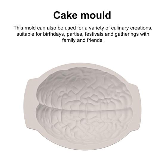 Silikonová forma na fondán s lidským srdcem, forma na dort ve tvaru mozku na pečení dortu