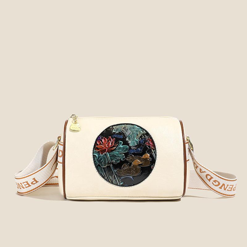 Einschultertasche, Hochwertige Kissen-Tasche, Geprägte Umhängetasche, Muttertasche, Umhängetasche