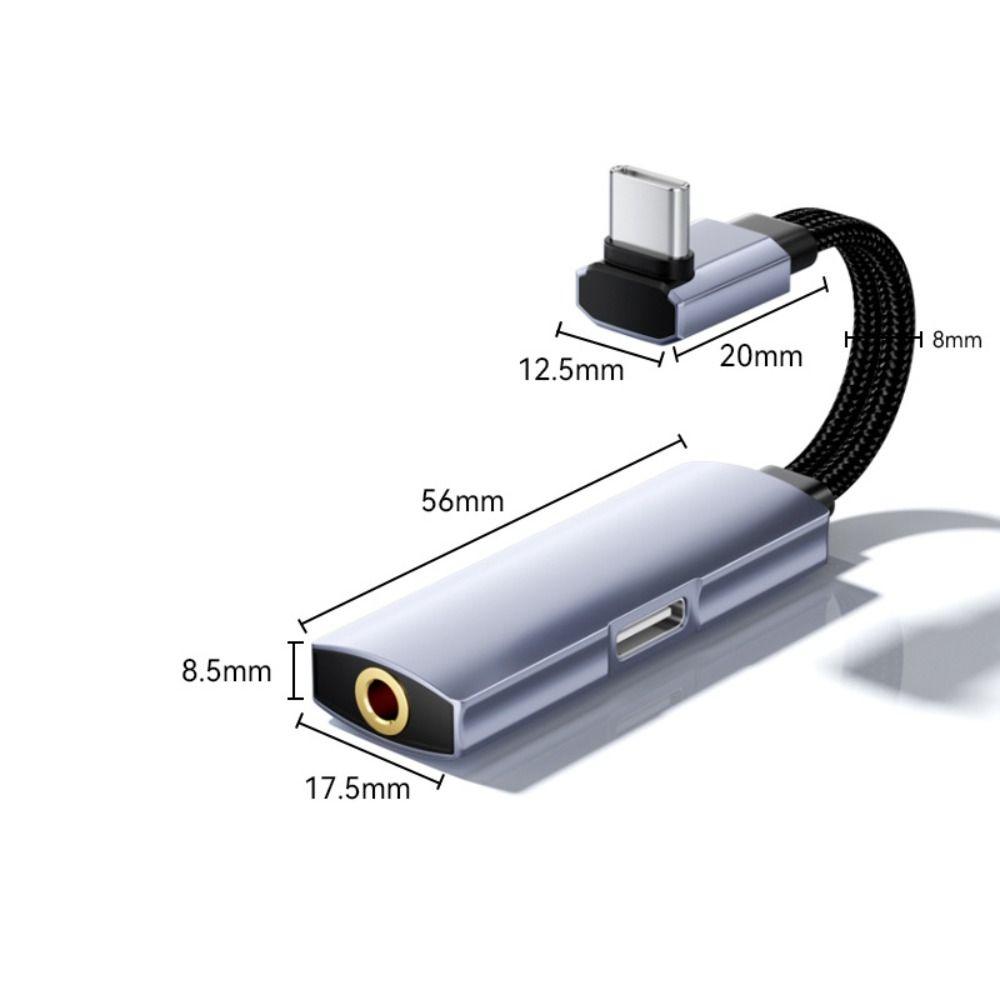 PD 60W Fast Charging Type-C To 3.5mm Adapter 2 in 1 Audio Adapter Headphone Adapter Headphone Use