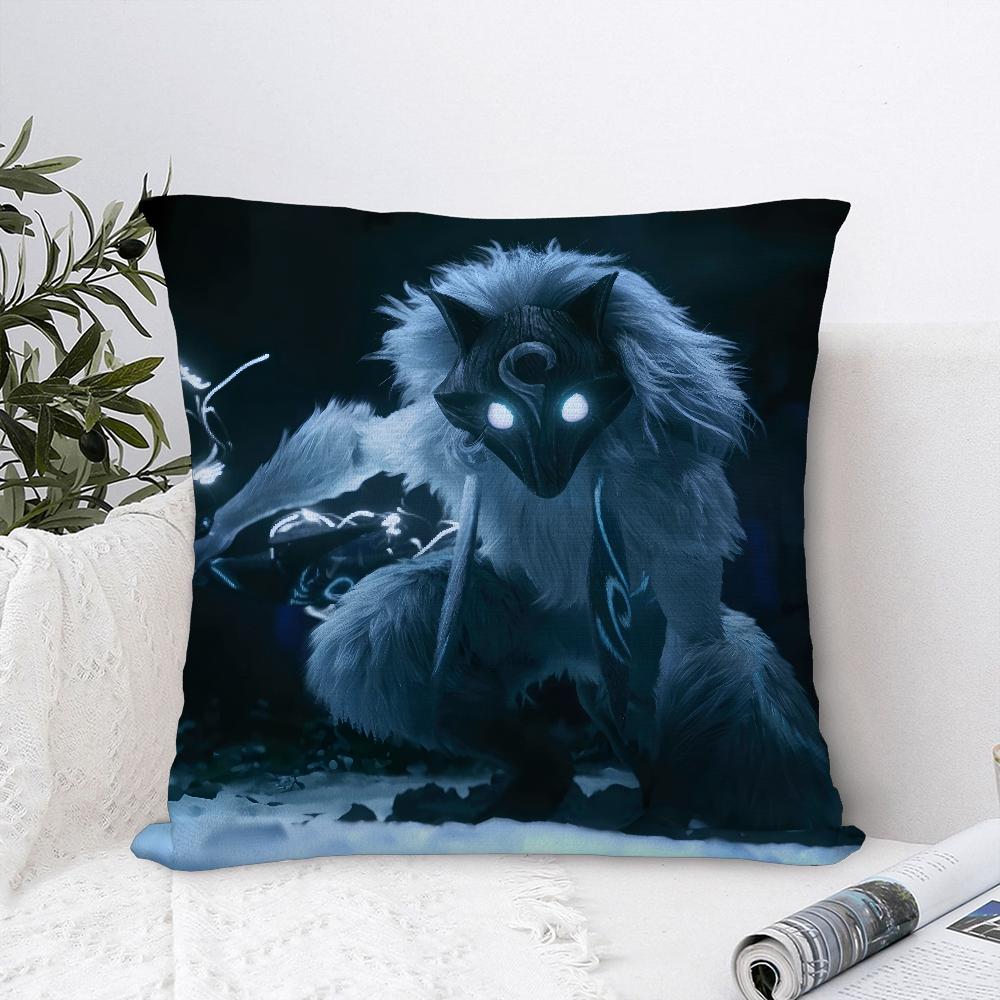 K-Kindred LOL Game Pillow Case Sofa Decorative Home Double-sided Print Plush Square Throw Pillow Covers Cushion Decor Cover