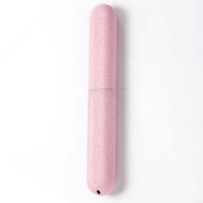 Nordic Style Wheat Straw Travel Toothbrush Case – Portable Storage Box
