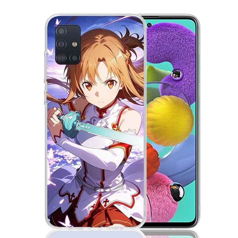 Sword Art Online Yuuki Asuna Phone Case For Samsung Galaxy A52 A32 A22 A12 A02S A50S A30S A51 A31 AA71 Note 20 Ultra 10 S10 Plus