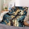 Enchanting Moonlight Fairy Floral Print Throw Blanket - Magical Fantasy Pattern Cozy Soft Accent for Bed Sofa Office Camping