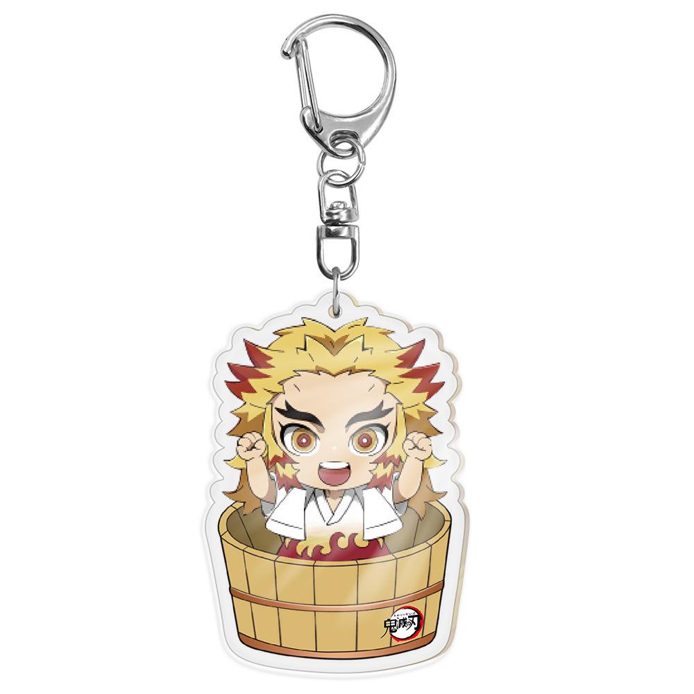 Demon Slayer Kimetsu No Yaiba Infinity Castle Acrylic Keychain Accessories Bag Charm Tokitou Muichirou Action Model Figure Playthings