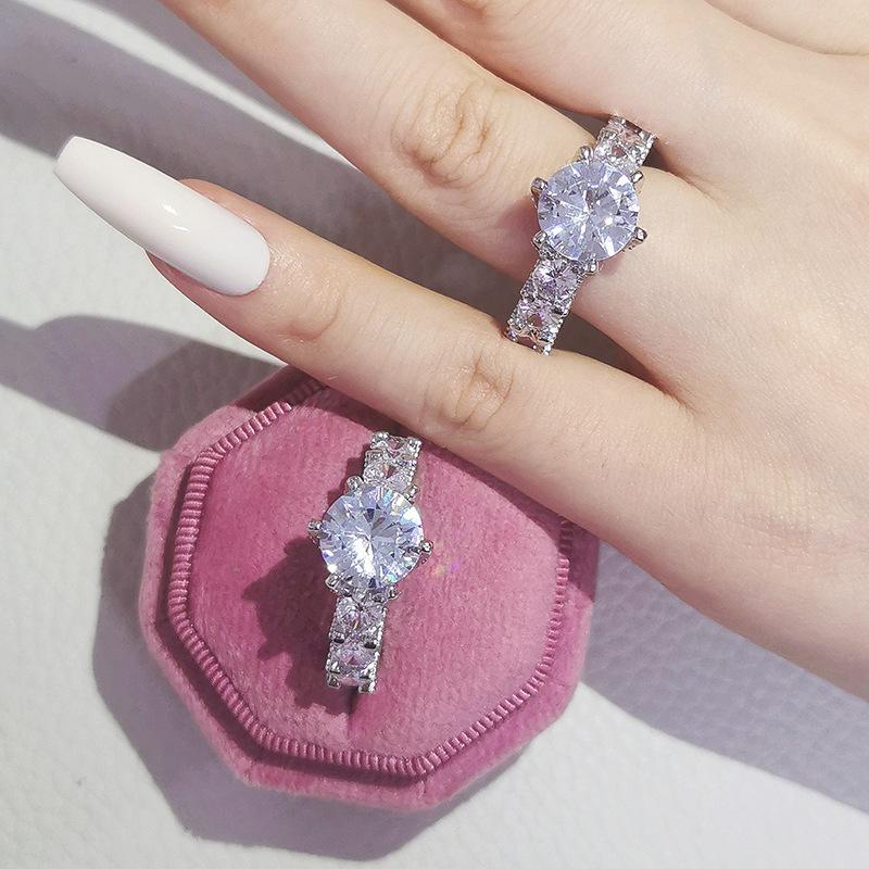 Luxury Vintage Retro 925 Silver Designer Engagement Ring for Women Party Lady Gift Finger Jewelry