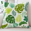 Exotic Tropical Leaves and Flowers Double-sided Printed pillow cover Short plush Suitable living rooms sofas throw cushion cover