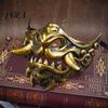 Comfortable Party Mask for Adults Japanese Hannya Red Half Mask, Wolf Teeth & Embossed Cloud Details, Breathable Lightweight Durable Cosplay