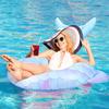 Inflatable Mermaid Tail Pool Chair Portable Float with Cup Holder & Backrest for Kids Adults Beach Lake River Party Summer