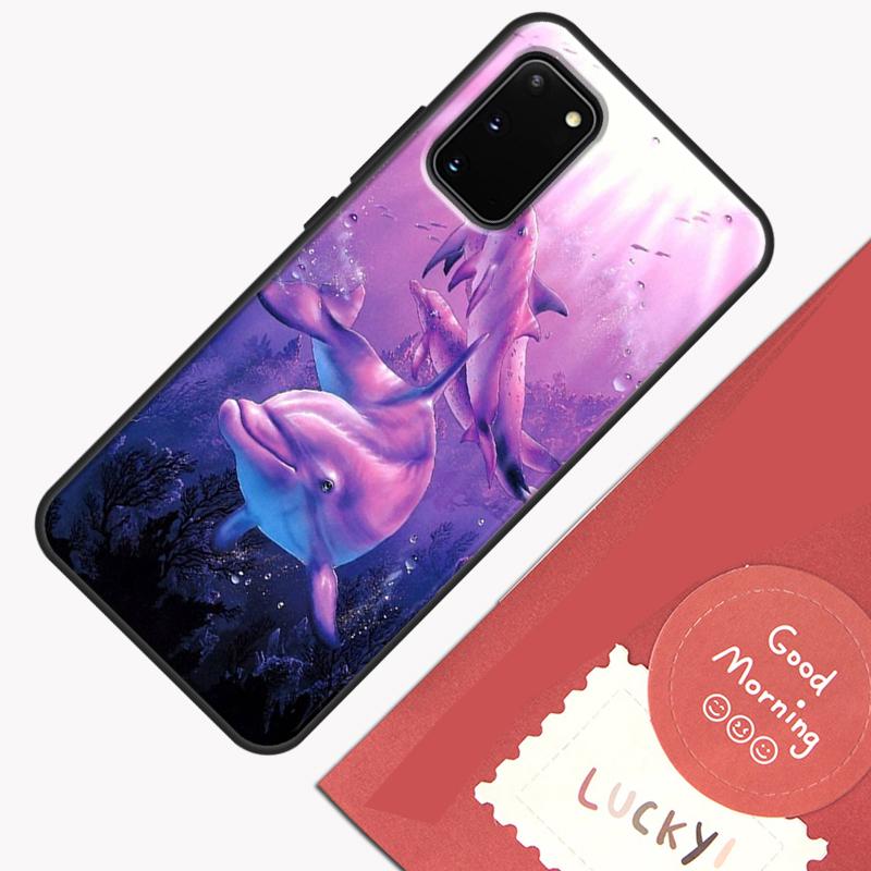 Cute Dolphin Ocean Phone Case For Samsung Galaxy S26 S25 Ultra S20 S21 S22 S23 S24 S10 Plus S25 FE Cover Shell