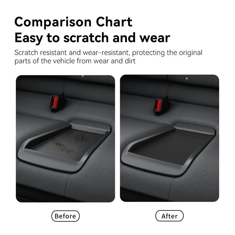 Silicone Anti-slip Dustproof Mat for Second Row Seat, Compatible with 25 Road Prelude Models