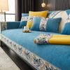 Chinese Non-slip Sofa Cover Embroidery Ribbon Edging Cover Towel Leather Sofa Cushion 4 Season Universal Home Protection Cover