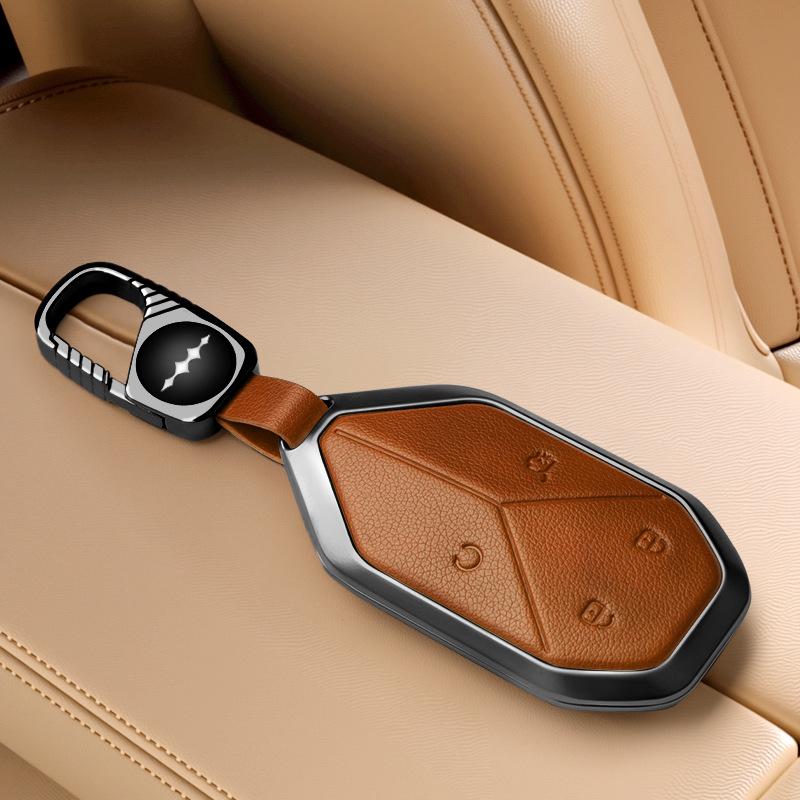 Key Case for BYD Fangchengbao: Fits 5-Key, Titanium 7, Baobao 5/8/3, Men's Women's Card Shell with Buckle