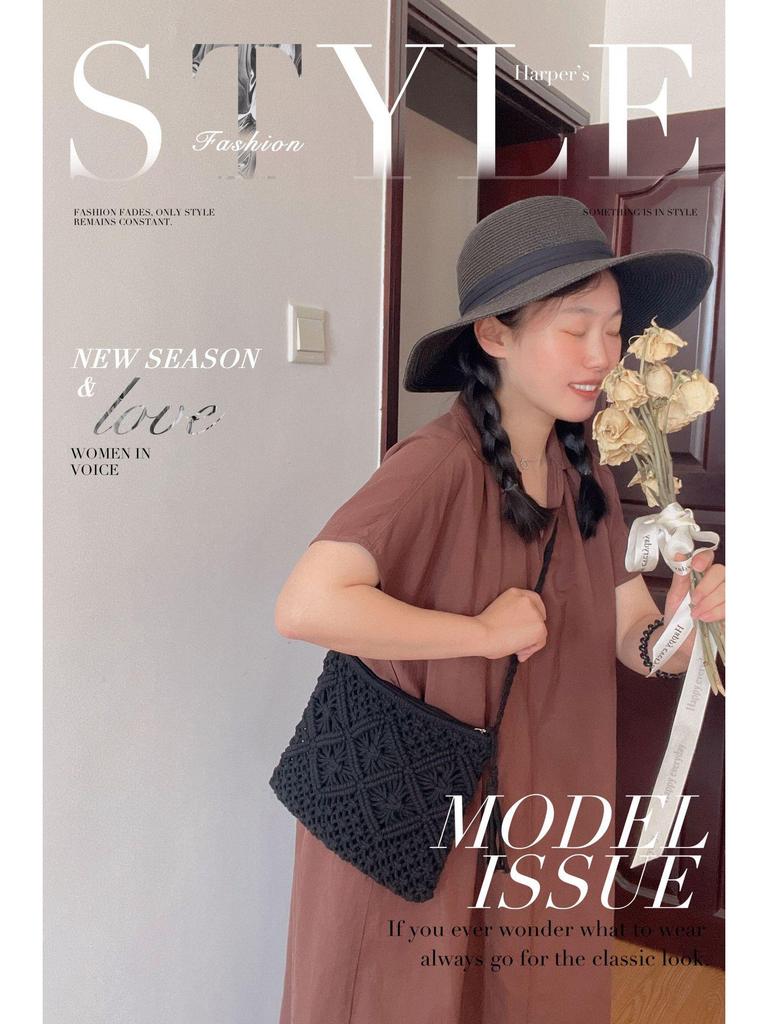 2025 Woven Tassel One-Shoulder Crossbody Clutch