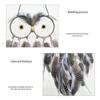 Handgefertigtes Eulen-Traumfänger-Netz Kreativer Exquisiter Intelligenter Vogel-Traumfänger Lustiger Bunter Wandbehang Anhänger Wohnzimmer