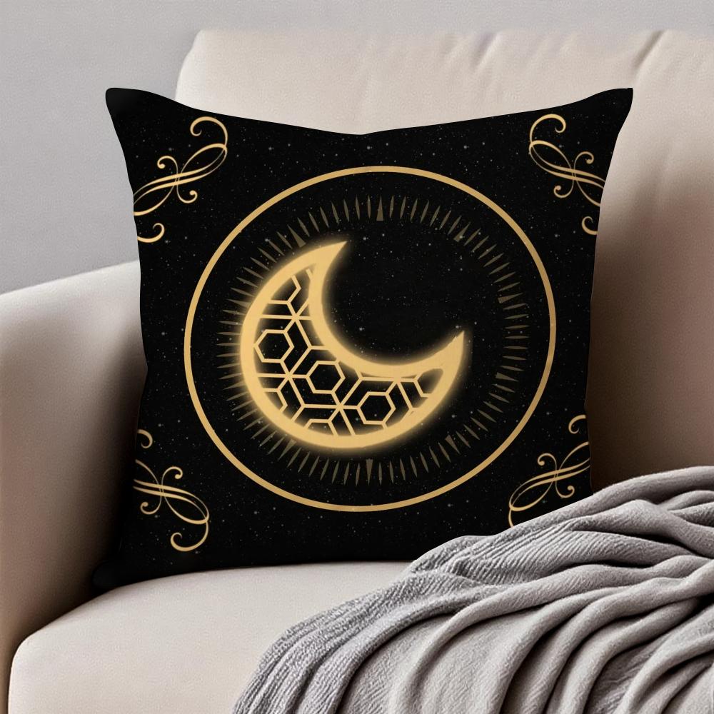 Festive Religious EEid alFitr Cushion Cover Pillowcase Antidustmite Invisible Zipper Short Plush Sofa Cushion