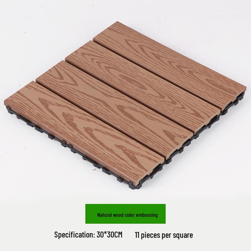 Waterproof WPC Balcony & Garden Flooring - Easy Snap-On, Anti-Corrosion, Ideal for Outdoors & Indoors.