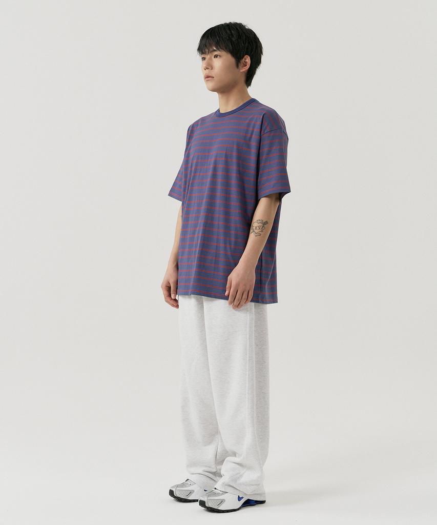 GNOK Curved Wide Sweatpants [White Melange]