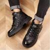 Martin Boots Men's Boots Winter Fur Integrated Men's Short Boots Warm British Tooling Boots Trendy High-top Men's Cotton Boots